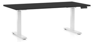 Výškově nastavitelný stůl OfficeTech C, 160 x 80 cm - bílá podnož Barva: Dub