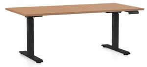 Výškově nastavitelný stůl OfficeTech C, 160 x 80 cm - bílá podnož Barva: Černá