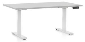 Výškově nastavitelný stůl OfficeTech C, 140 x 80 cm - bílá podnož Barva: Bílá