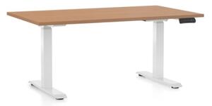 Výškově nastavitelný stůl OfficeTech C, 140 x 80 cm - bílá podnož Barva: Bílá