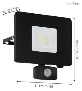Eglo 97462 - LED Reflektor se senzorem FAEDO 3 LED/30W/230V IP44