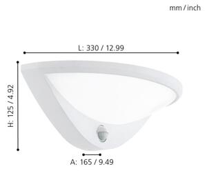 Eglo 97311 - LED Venkovní svítidlo se senzorem BELCREDA LED/9,3W/230V IP44