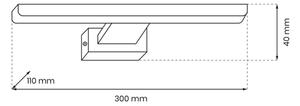 LED Koupelnové nástěnné svítidlo SHINE LED/7W/230V 30 cm IP44 lesklý chrom