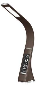 Immax 08948L- LED Stmívatelná stolní lampa s displejem LEATHER LED/7W/230V hnědá