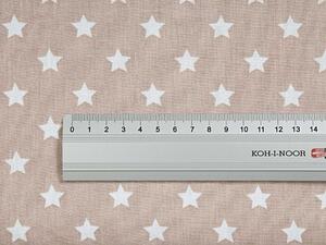 Biante Bavlněné prostírání na stůl Sandra SA-002 Bílé hvězdičky na béžovém 30x40 cm