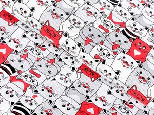 Biante Dětský bavlněný povlak na polštář Sandra SA-037 Kočky z komiksu 30 x 50 cm
