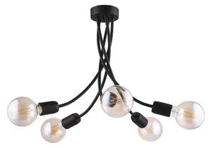 Jupiter 1640 - Lustr na tyči LUCE 5xE27/60W/230V černá