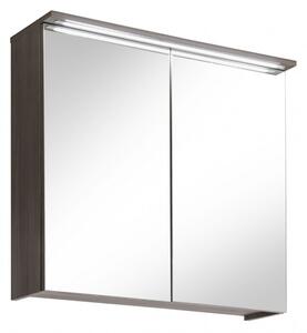 Comad Závěsná koupelnová skříňka se zrcadlem Cosmo 2 841 2D avola/bílý lesk