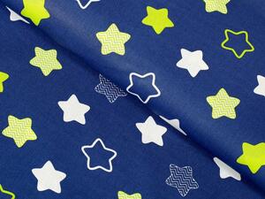 Biante Dětské bavlněné povlečení do postýlky Sandra SA-046 Hvězdičky na modrém Do postýlky 100x135 a 40x60 cm