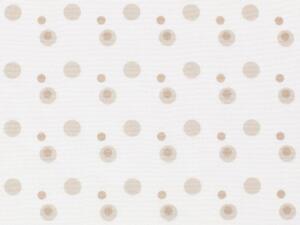 Bavlněná látka/plátno Sandra SA-065 Hnědobéžové puntíky na smetanovém - šířka 160 cm