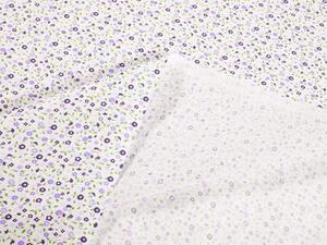 Bavlněná látka/plátno Sandra SA-067 Drobné fialové kvítí - šířka 150 cm
