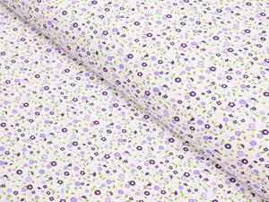 Biante Bavlněný povlak na polštář Sandra SA-067 Drobné fialové kvítí 30 x 50 cm