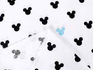 Dětská bavlněná látka/plátno Sandra SA-079 Černé a modré myšky Mickey - šířka 160 cm