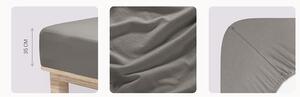 Jersey Lycra prostěradlo Andrea Simone boxspring - Granite Gray (18-5204) Rozměr: 90 x 200