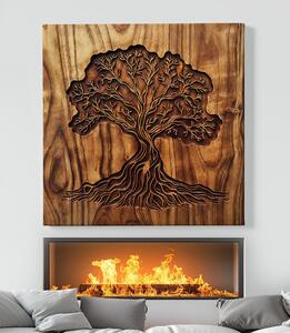 Obraz na plátně - Strom života Zenith, dřevo styl FeelHappy.cz Velikost obrazu: 40 x 40 cm