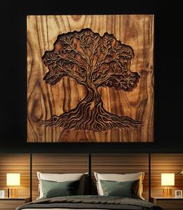 Obraz na plátně - Strom života Zenith, dřevo styl FeelHappy.cz Velikost obrazu: 60 x 60 cm