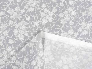 Biante Bavlněný závěs Sandra SA-091 Pnoucí květy na světle šedém 135x140 cm