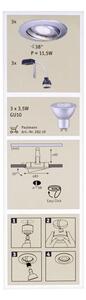 Paulmann 92516 - SADA 3xLED-GU10/3,5W Koupelnové podhledové svítidlo 230V