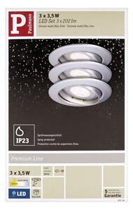 Paulmann 92516 - SADA 3xLED-GU10/3,5W Koupelnové podhledové svítidlo 230V