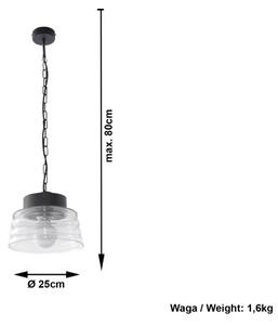 Sollux SL.0241 - Lustr na řetězu MARINA 1xE27/60W/230V