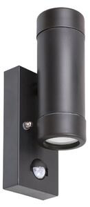 Rabalux 8835 - Venkovní nástěnné svítidlo se senzorem MEDINA 2xGU10/10W/230V
