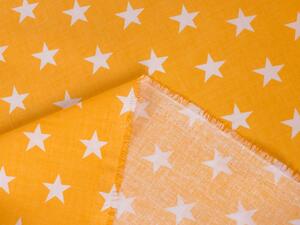 Biante Dětský bavlněný závěs Sandra SA-034 Bílé hvězdičky na oranžovém 150x140 cm