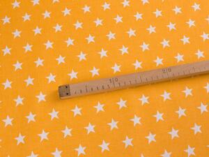 Biante Bavlněný povlak na polštář Sandra SA-034 Bílé hvězdičky na oranžovém 40 x 40 cm