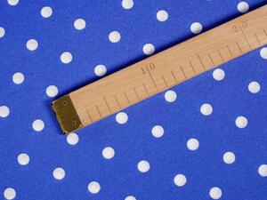 Biante Dekorační povlak na polštář Leona LN-022 Bílé puntíky na sytě modrém 40 x 40 cm