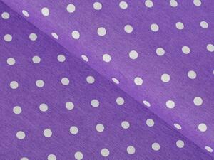 Biante Dekorační čtvercový ubrus Leona LN-020 Bílé puntíky na fialovém 40x40 cm