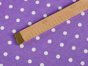 Biante Dekorační čtvercový ubrus Leona LN-020 Bílé puntíky na fialovém 40x40 cm