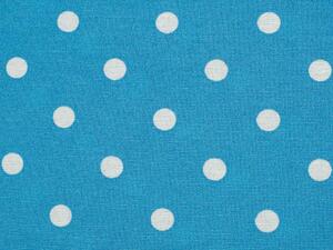 Dekorační látka Leona LN-021 Bílé puntíky na modrém - šířka 140 cm