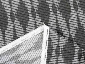 Biante Dekorační závěs Leona LN-048 Tmavě šedé obrazce a proužky 130x140 cm