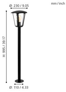 Eglo 98123 - Venkovní lampa MONREALE 1xE27/60W/230V IP44
