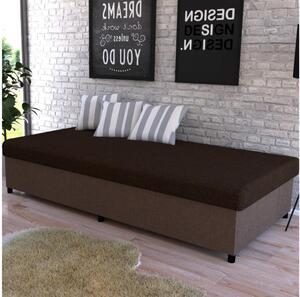 Čalouněná válenda s úložným prostorem CORY 80x200 hnědá