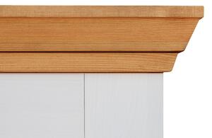 KATMANDU Šatní skříň Marone, bílá-dub, 200x156x60 cm
