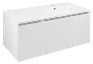 Sapho LOREA skříňka s umyvadlem 101x46x51,5cm (30+70 cm), pravá, bílá mat LE070-3131-R-01