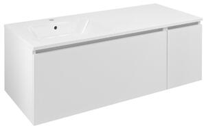 Sapho LOREA skříňka s umyvadlem 121x46x51,5cm (90+30), levá, bílá mat LE090-3131-L-01