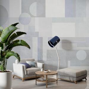 Fototapety abstraktní geometrie v šedo-modrých tónech, Fototapety geometrie, w04635v2 : uwalls.cz