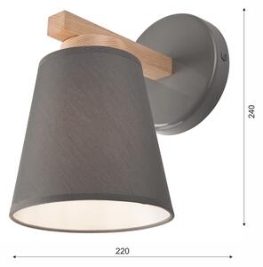 Nástěnné svítidlo ELLIE 1xE27/60W/230V šedá