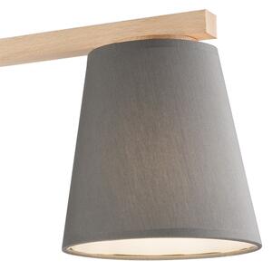 Přisazený lustr ELLIE 3xE27/60W/230V šedá/buk