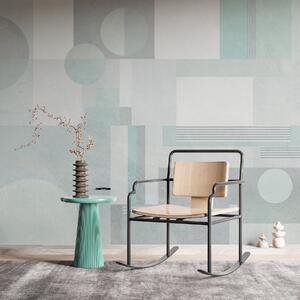 Fototapety abstraktní geometrie v šedozelených tónech, Fototapety geometrie, w04635v3 : uwalls.cz