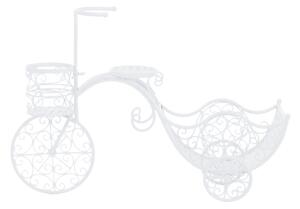 RETRO květináč ve tvaru bycikel, bílá, ALENTO