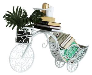 RETRO květináč ve tvaru bycikel, bílá, ALENTO