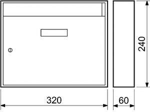 Poštovní schránka RICHTER BK24 (BÍLÁ, STŘÍBRNÁ, HNĚDÁ), Ocel bílá, RICHTER bílá