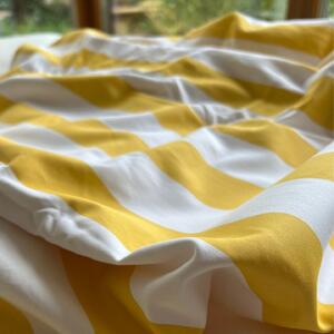 MARIELI Set povlečení z bavlněného saténu se žlutými pruhy Velikost peřiny: 2 ks 140 x 200 cm, Velikost polštáře: 2ks 50 x 70 cm
