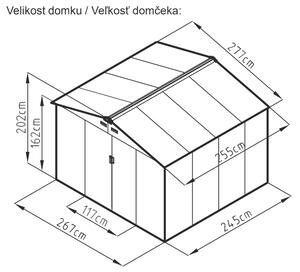 Domek DIANA 255cm Exteriér | Zahradní domky