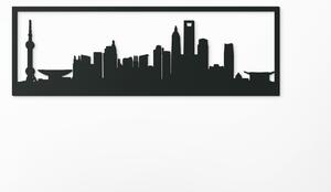 Drevko Obraz Šanghaj panorama