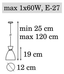 Lustr na lanku NAOMI 1xE27/60W/230V