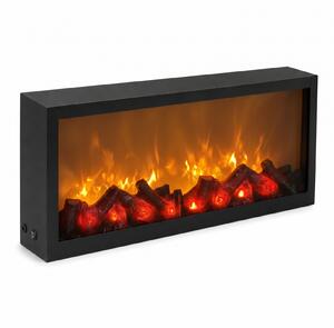 Dekorativní LED krb, kovový, 10 x 57 x 25 cm