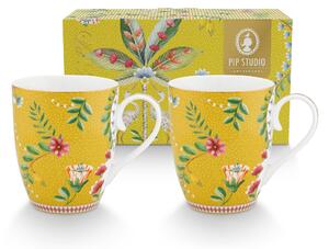 Pip Studio La Majorelle sada 2 hrnků 350ml, žlutá